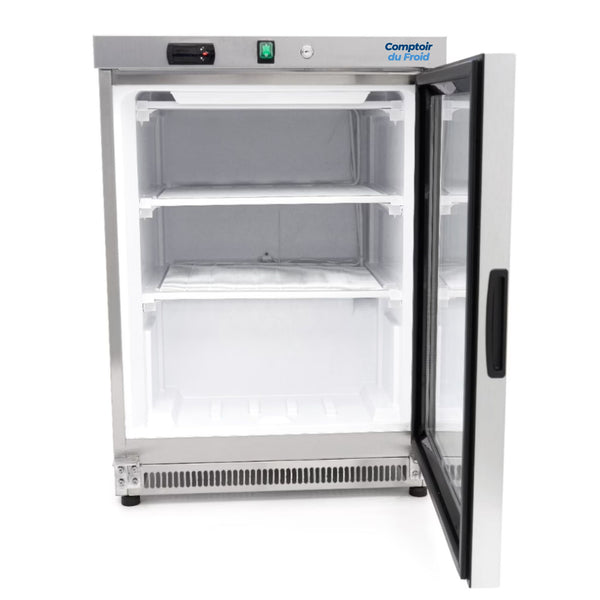 Kleiner Profi-Tiefkühlschrank mit Glastür 200L