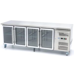 Große gekühlte Vitrine 4-türig 223cm (XXL)