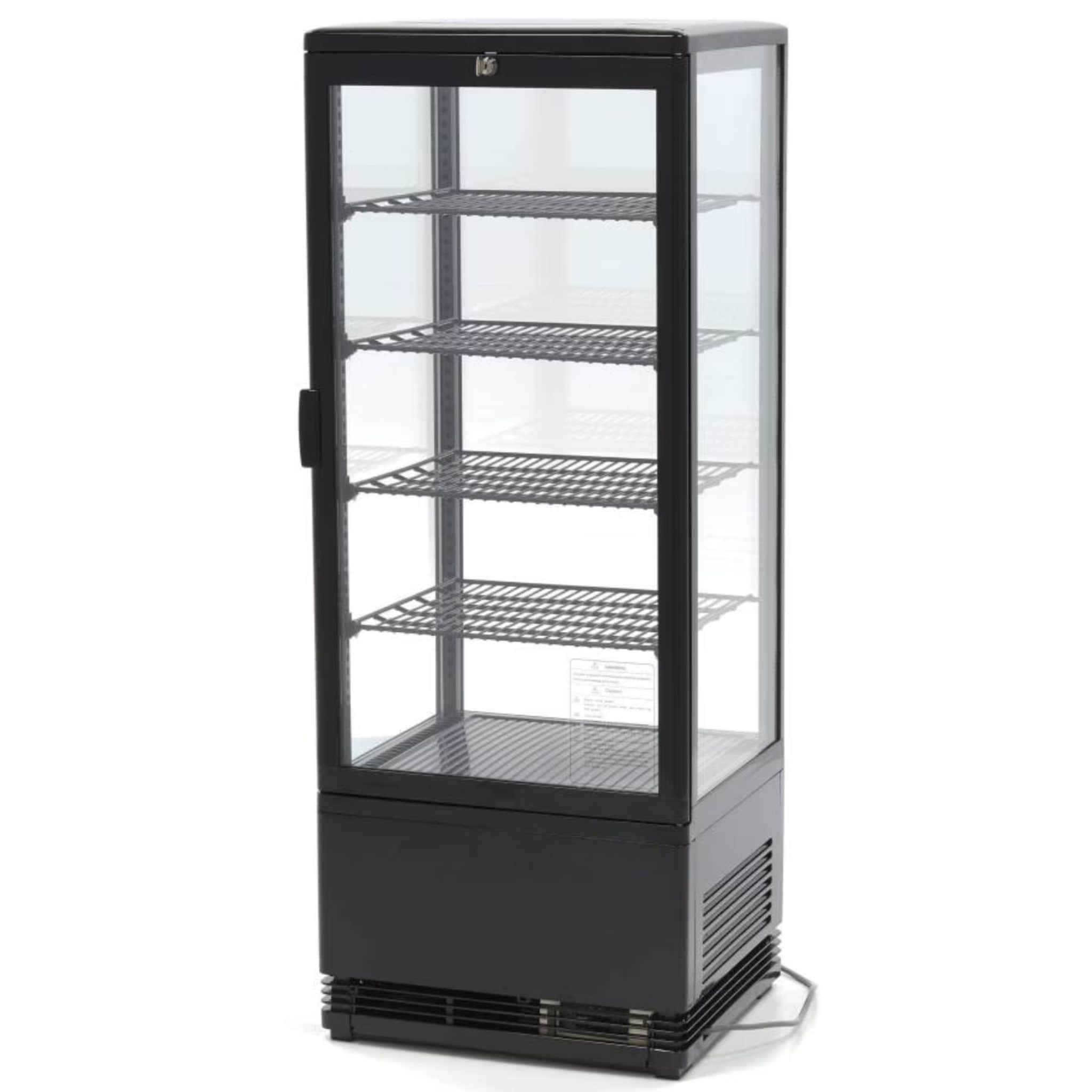 Kleine schwarze Kühlthekenvitrine 98 Liter für gekühlte Getränke