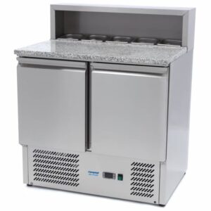 Pizza-Saladette 2-türig 90cm (Granitplatte)