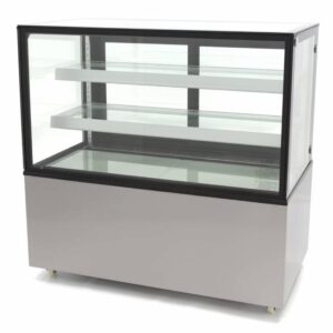 Design-Kuchenvitrine gerade – auf Rollen (300L bis 500L)