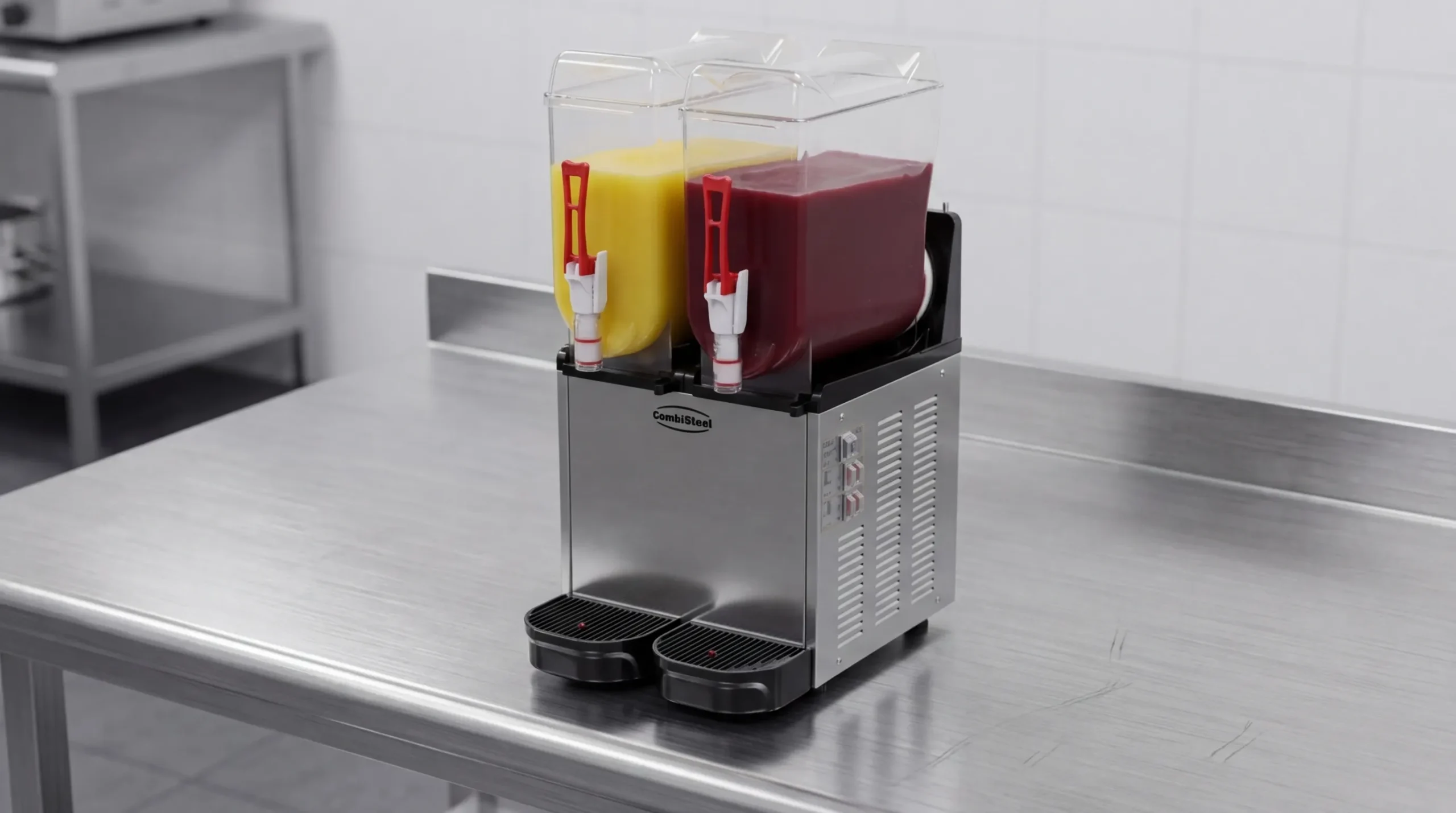 Professionelle Granita-Maschine aus Edelstahl mit 2 und 3 Behältern