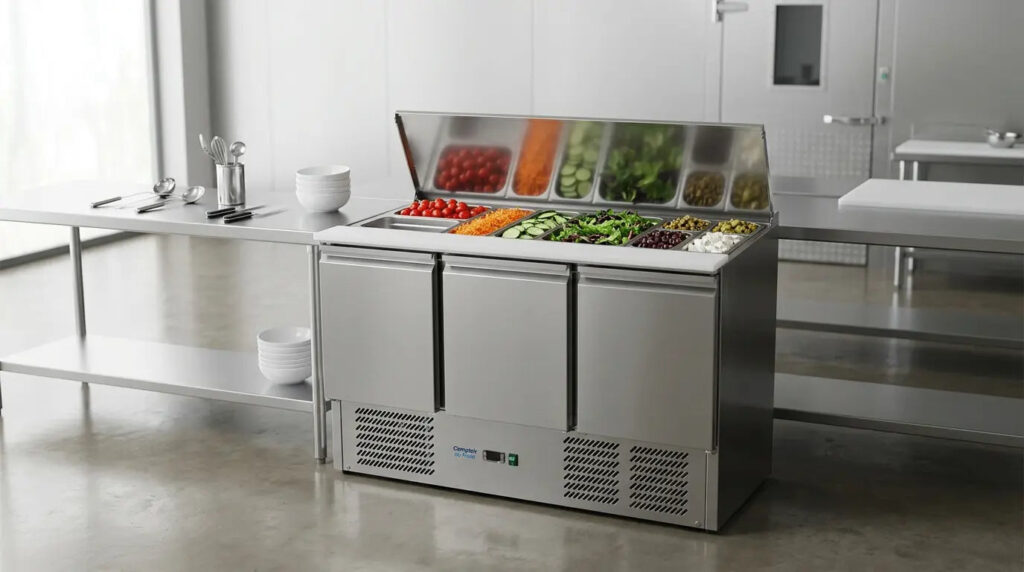 Saladette réfrigérée Metro ou vrai matériel pro ? Comment éviter le faux bon plan sur votre poste froid