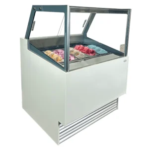 Premium-Eisvitrine mit verstärkter Kühlung – 6 bis 12 Behälter
