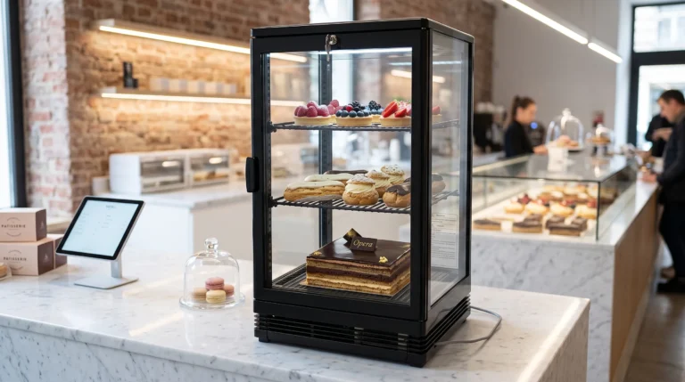 Temperatur einer Kühlvitrine einstellen, ohne Produkte zu gefährden